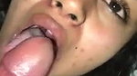 Horny girlfriend takes cum in mouth