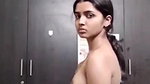 Young Beautiful Indian Girl Changing Clothes