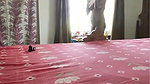 married couple sex after bath in bathroom
