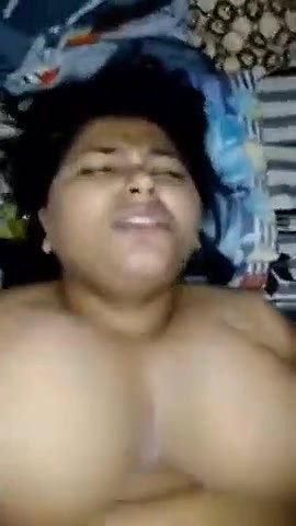 Bouncing boobs of busty hot babe during wild sex by her lover