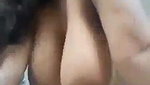 bigg boobs young girl take selfie video for boyfriend
