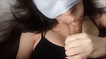 blindfolded gf blowing bf