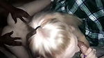 blonde girl doggy style sex and blowjob