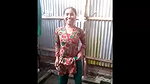 girl wearing dress after bath