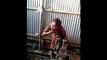 girl wearing dress after bath