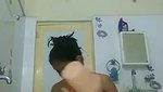 desi dusky girl bathing