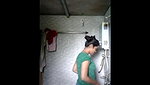girl getting undress in bathroom