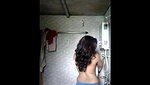 girl getting undress in bathroom