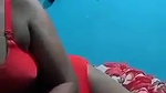 young girl blowing