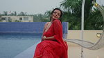 Barsha Sen New Nude Fashion Red Saree Dance