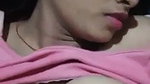 teen girl pressing own boobs