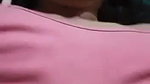 teen girl pressing own boobs