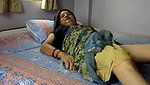 bhabhi pussy rub laying on bed