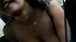 top less girl blowing bf in car