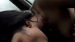 top less girl blowing bf in car