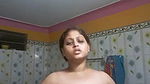 big boob show by aunty in bathroom