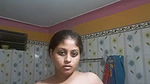big boob show by aunty in bathroom
