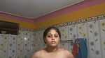 big boob show by aunty in bathroom