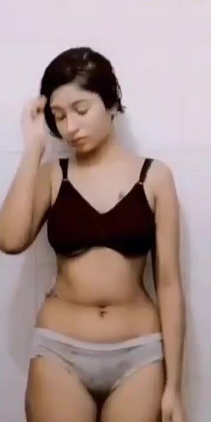 Cute girl stripping