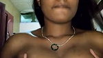 dusky indian girl pressing own boobs