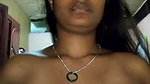 dusky indian girl pressing own boobs