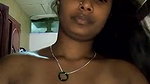 dusky indian girl pressing own boobs