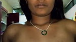 dusky indian girl pressing own boobs