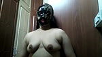 Sexy Indian Girl With Mask Showing Her Tits   Indian Porn
