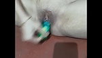 masterbating with bottle