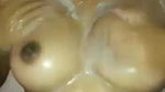 boob pressing with soap during bath
