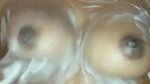 boob pressing with soap during bath
