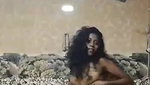 nude teen girl pressing own boob in bathroom