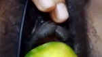 horny girl cucumber masturbation