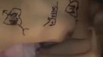 nude body writting with mehendi