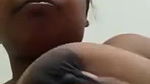 dusky girl showing dark nipple