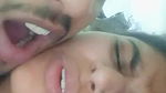 young college couple fun in hotel room
