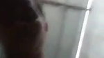 teen girl pressing own boob