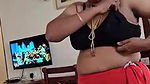 Chubby Tamil Aunty Wearing Clothes Captured By Lover