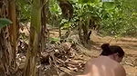 chubby aunty fuck in bananas garden