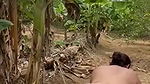 chubby aunty fuck in bananas garden