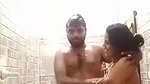 couple having fun during shower