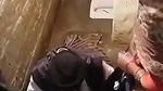 desi hijab muslim aunty riding in toilet