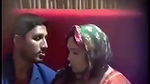 hijab couple caungt fun in restraunt
