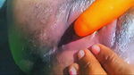 pink pussy young girl masturbation with carrot