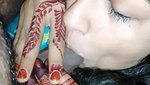 Newly married wife blowjob to her husband