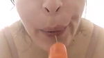 Horny beautiful Cheating paki wife seductive moves with carrot to seduce her young boyfriend