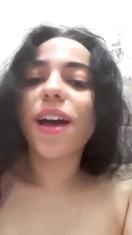 Horny sexy girlfriend showing her big tits and playing with her wet juicy pussy P1