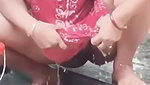 north indian aunty piss