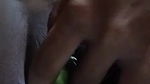 cucumber inside pussy wife