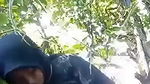 hijabi big boob young girl riding in jungle